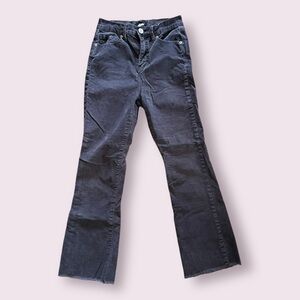 BDG Gray Corduroy High Rise Raw Hem Pants